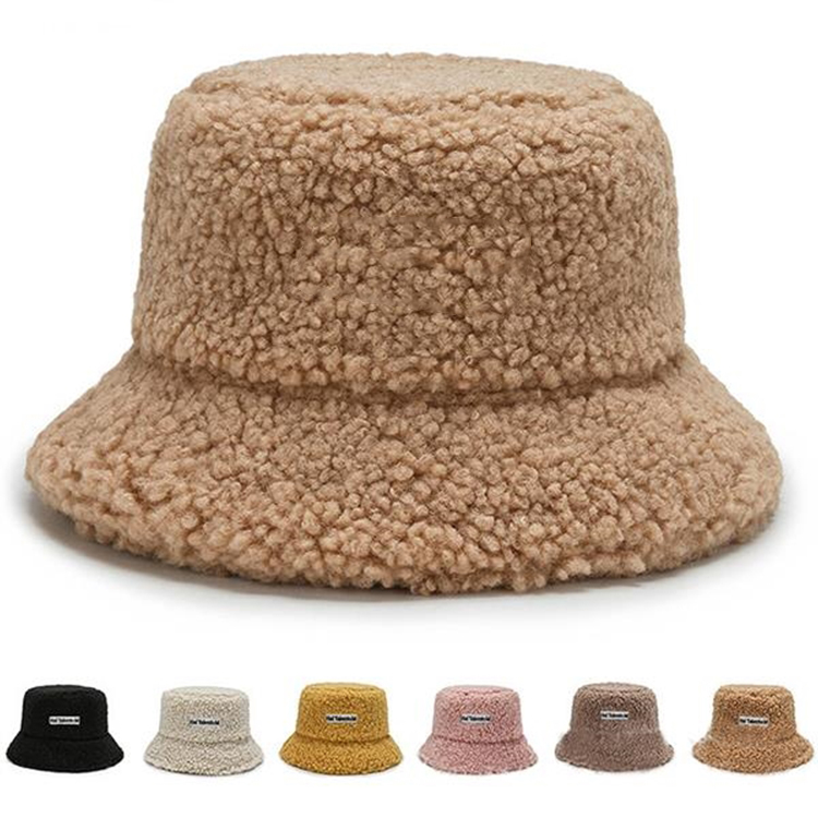 Lamb Wool Bucket Plush Hat 3