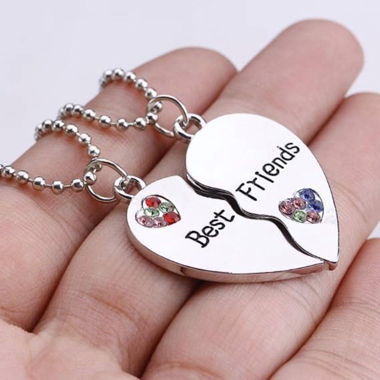 Heart Charm Pendant Set Friendship Necklace 5
