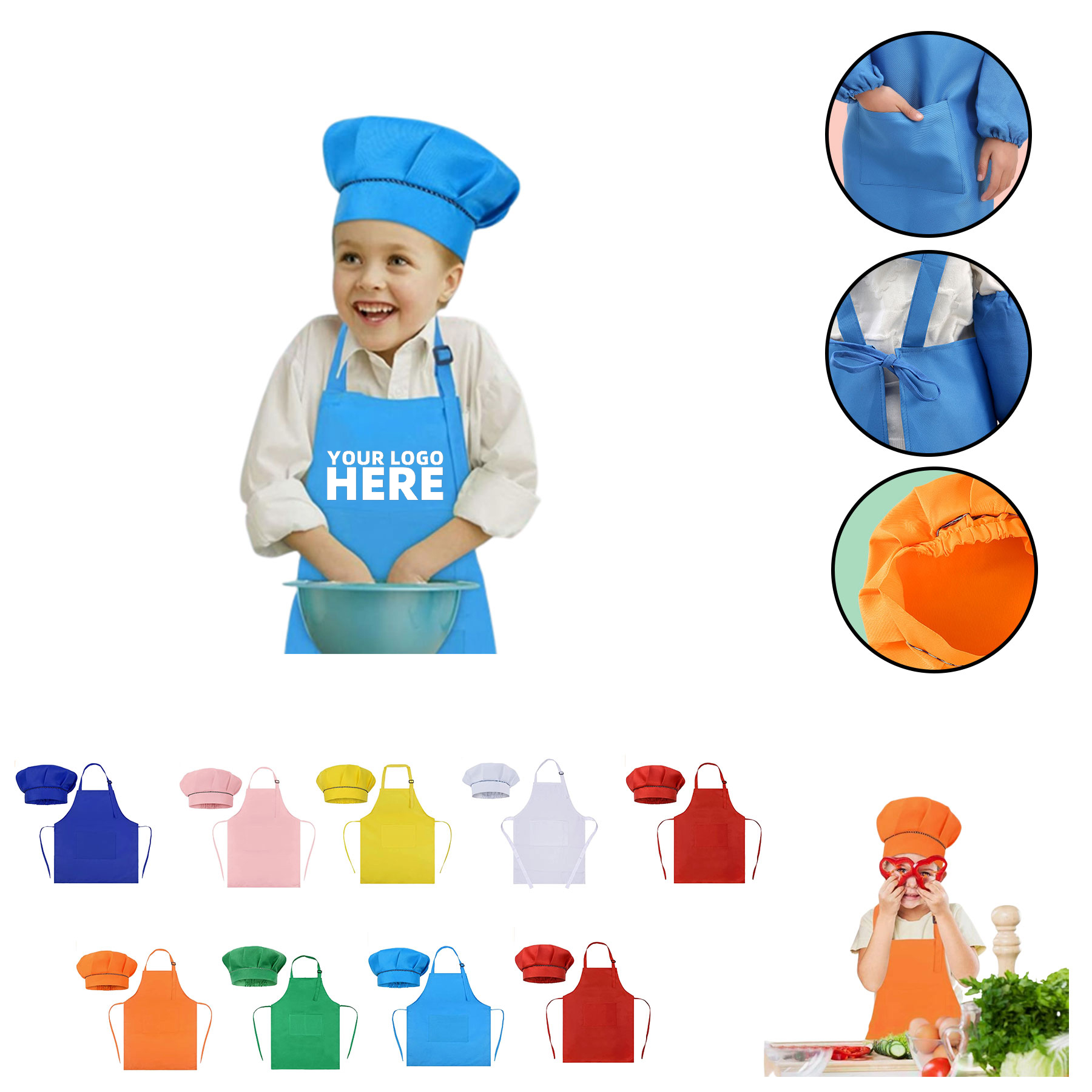 Kids Apron And Chef Hat Set 2