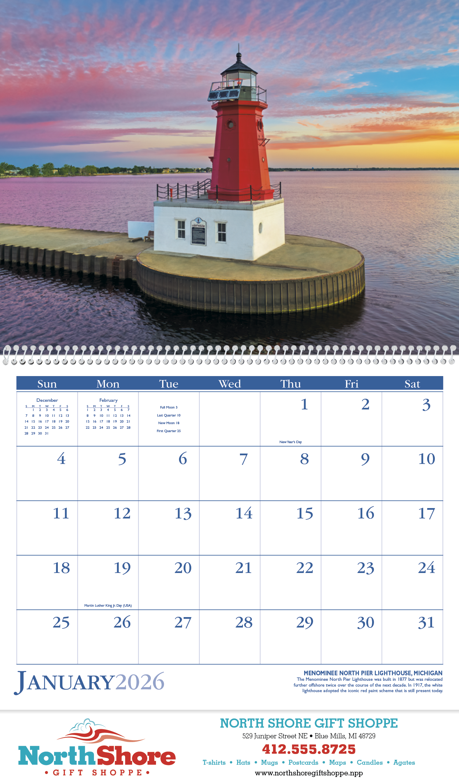 Triumph® Calendars Lighthouses Calendar 8