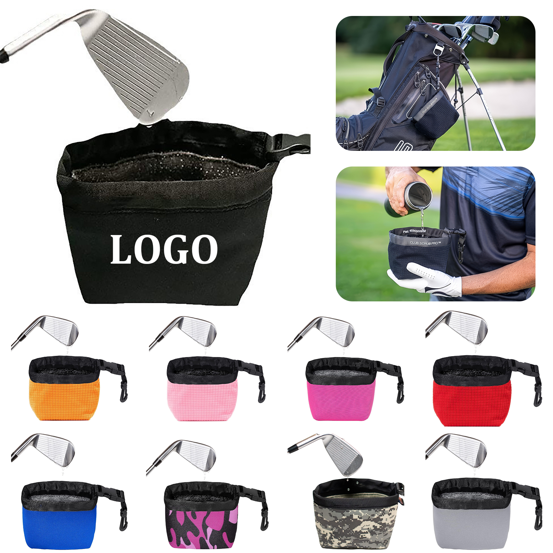 Golf Club and Golf Ball Cleaning Bag 11
