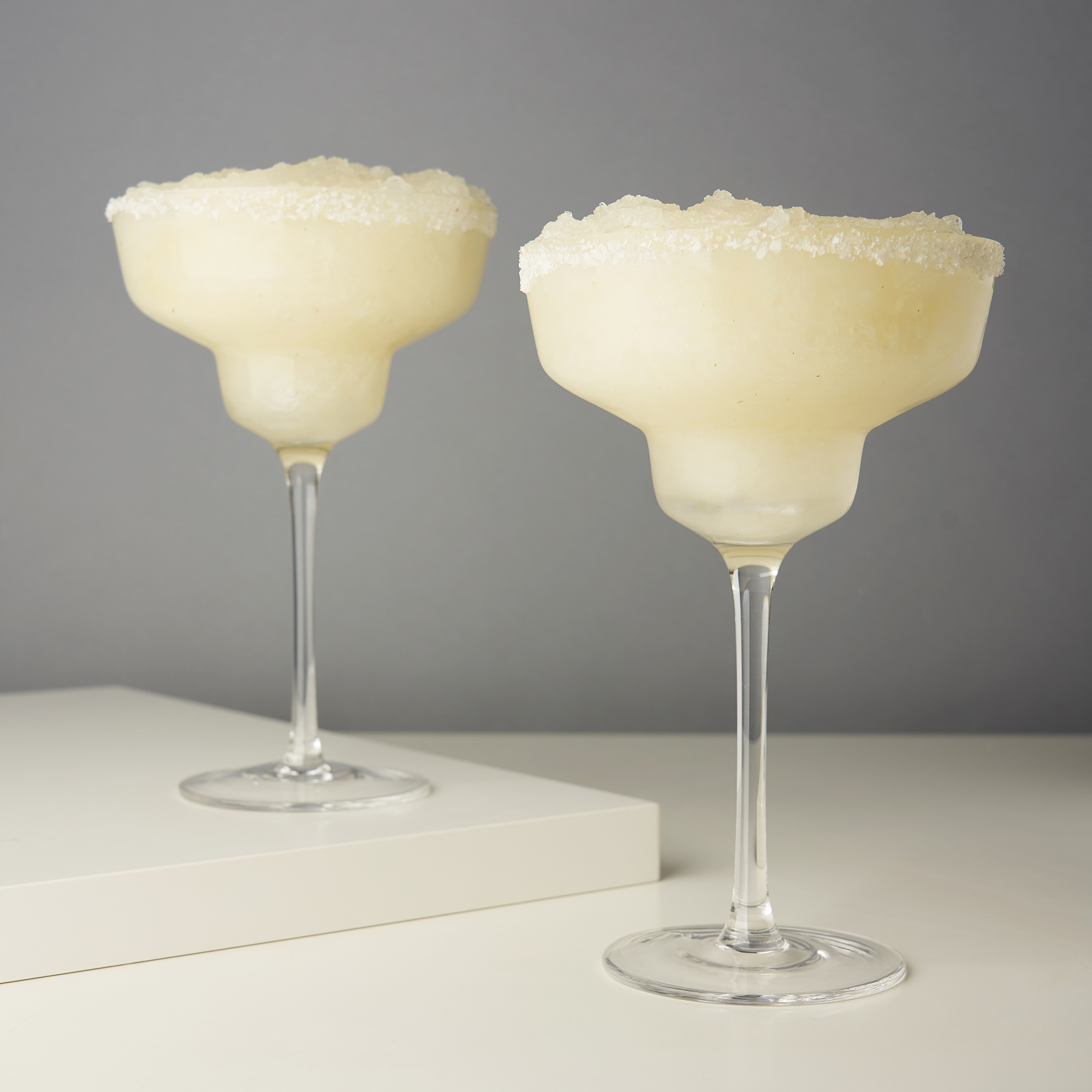 Viski® Angled Crystal Margarita Glass, set of 2 1