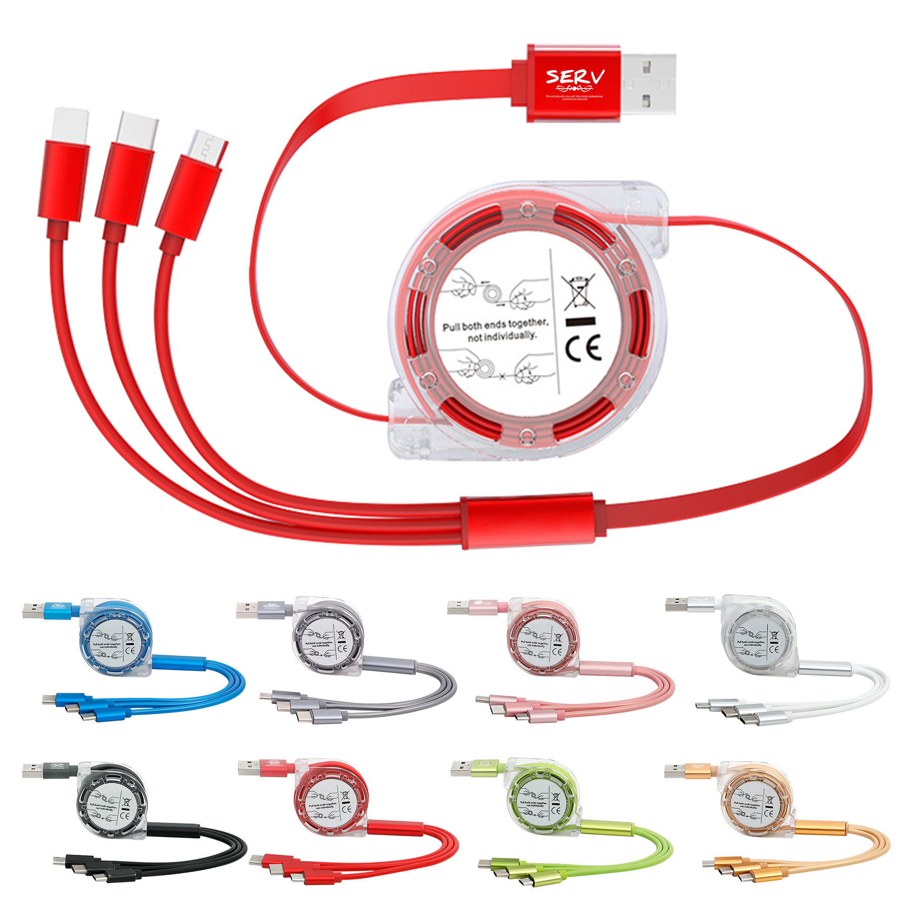 3-in-1 Multi Device Charger and USB Charging Cable 10