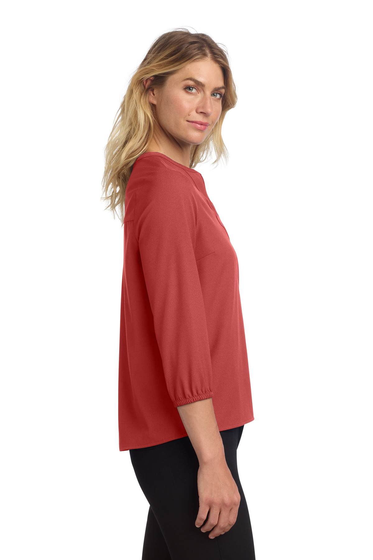 Mercer+Mettle Women's Stretch Crepe 3/4-Sleeve Blouse MM2011 70