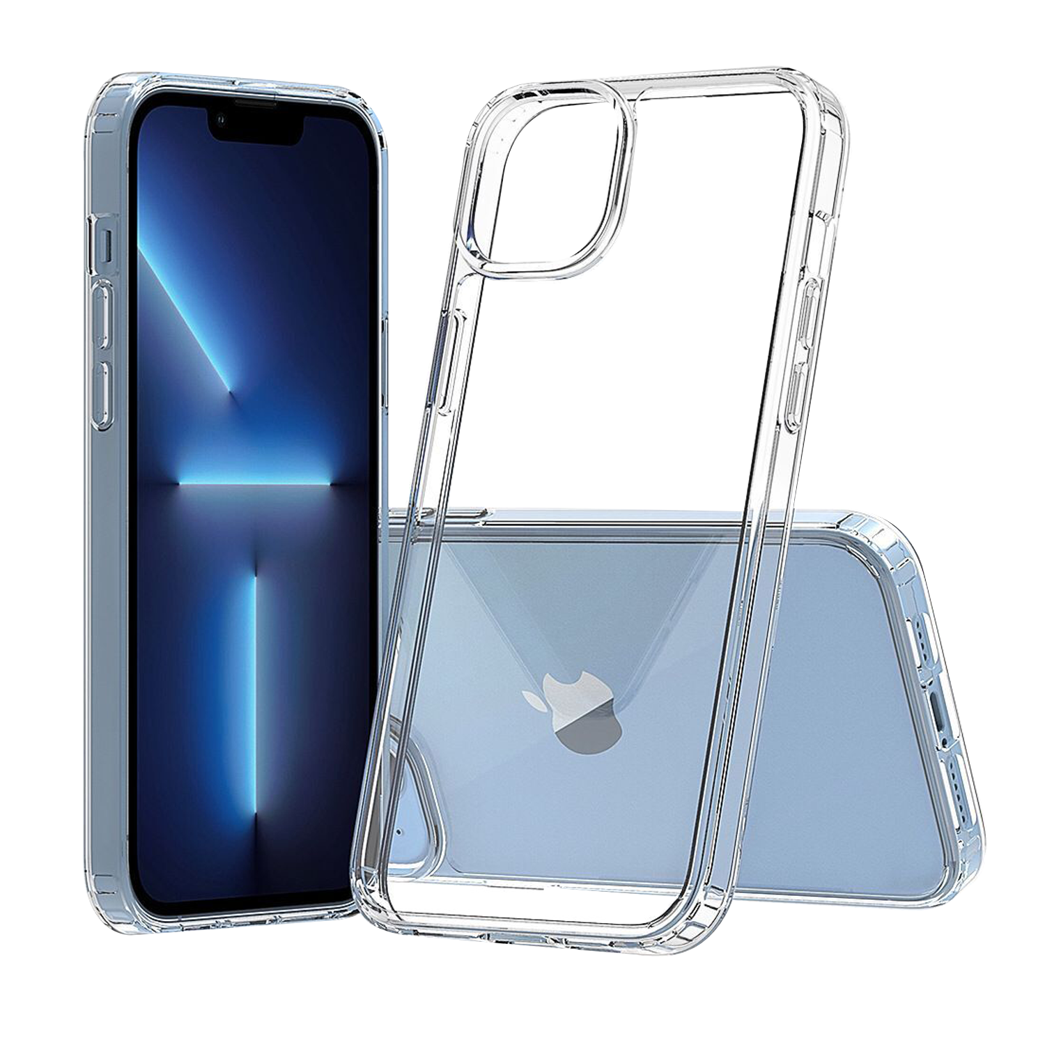 iPhone 14 Plus Clear Hard Shell Case w/TPU Bumpers 2