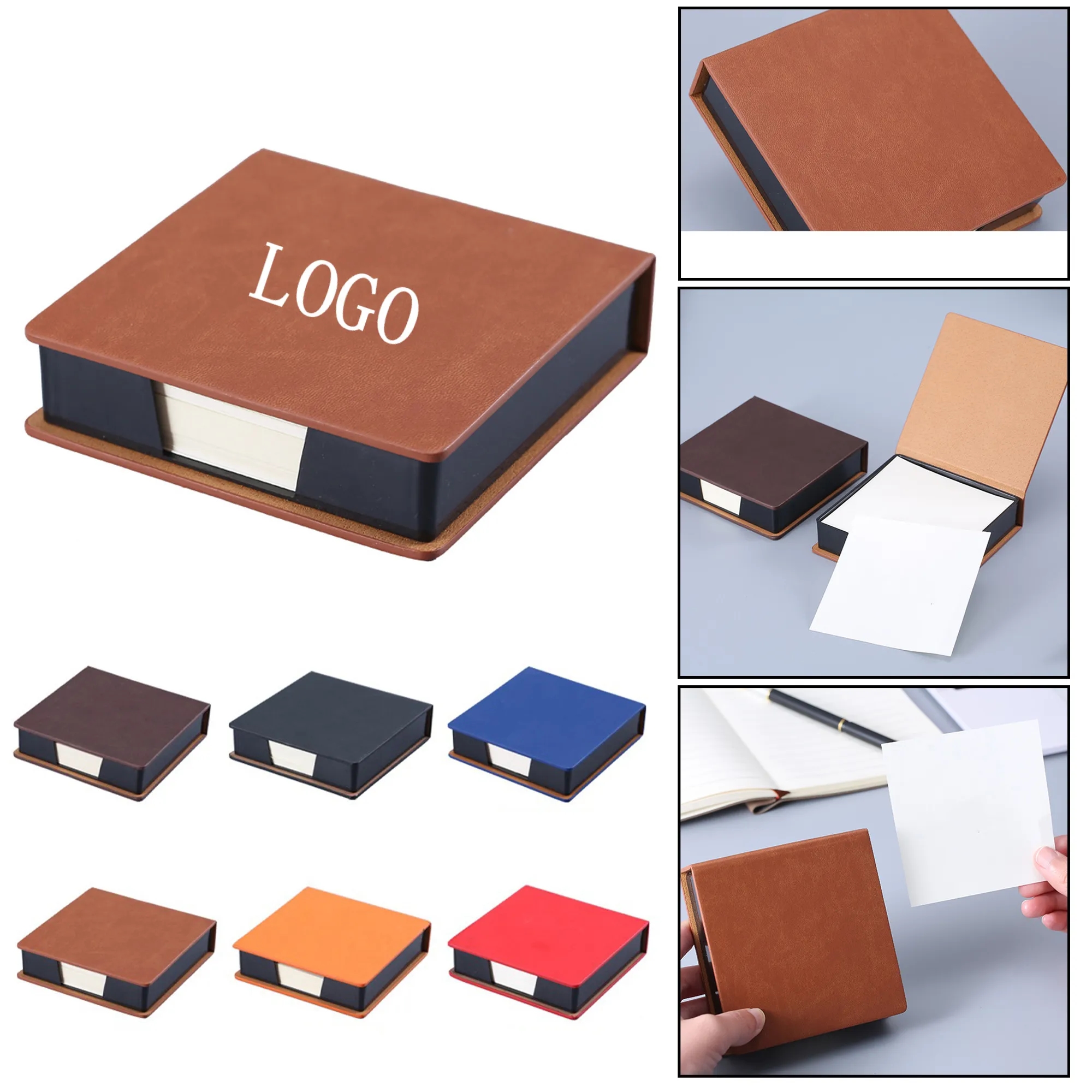 PU Leather Sticky Note Holder 4