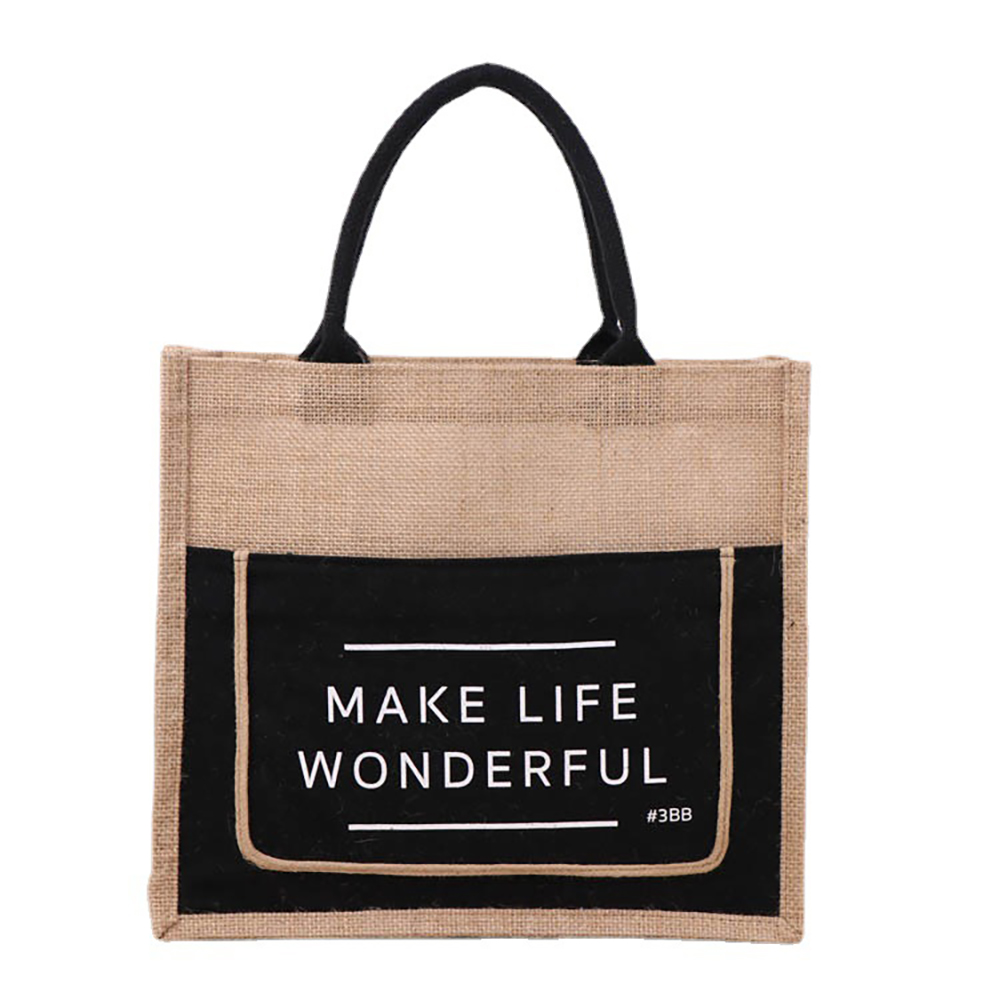 Jute Burlap Tote Bags, custom tote bag with logo imprint 2