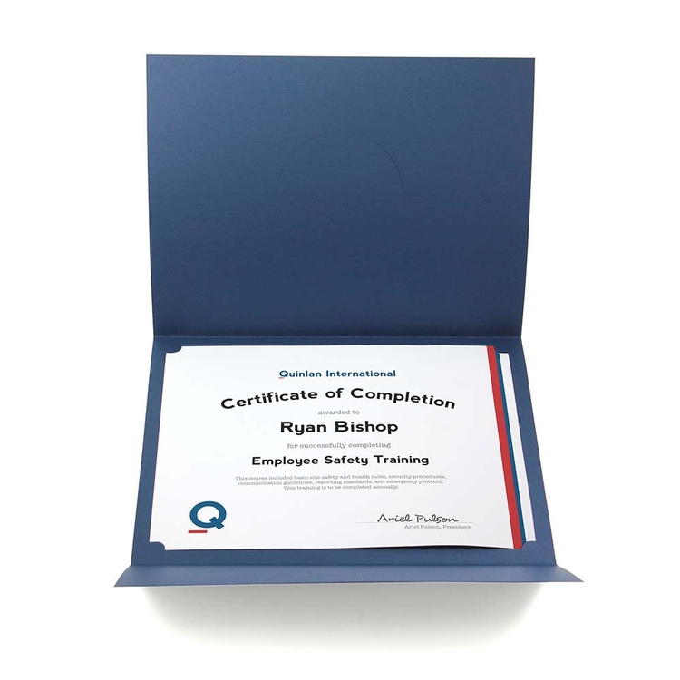 Tuck Flap Certificate Folder 9