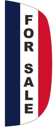 "FOR SALE" 3' x 8' Message Flutter Flag 2