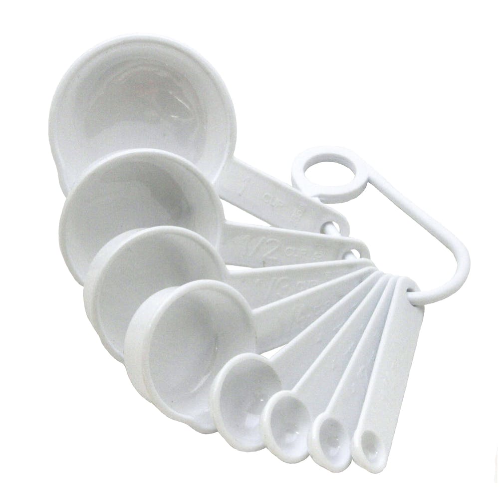 Measuring Cups/Spoon Sets - 8 Pieces White 2