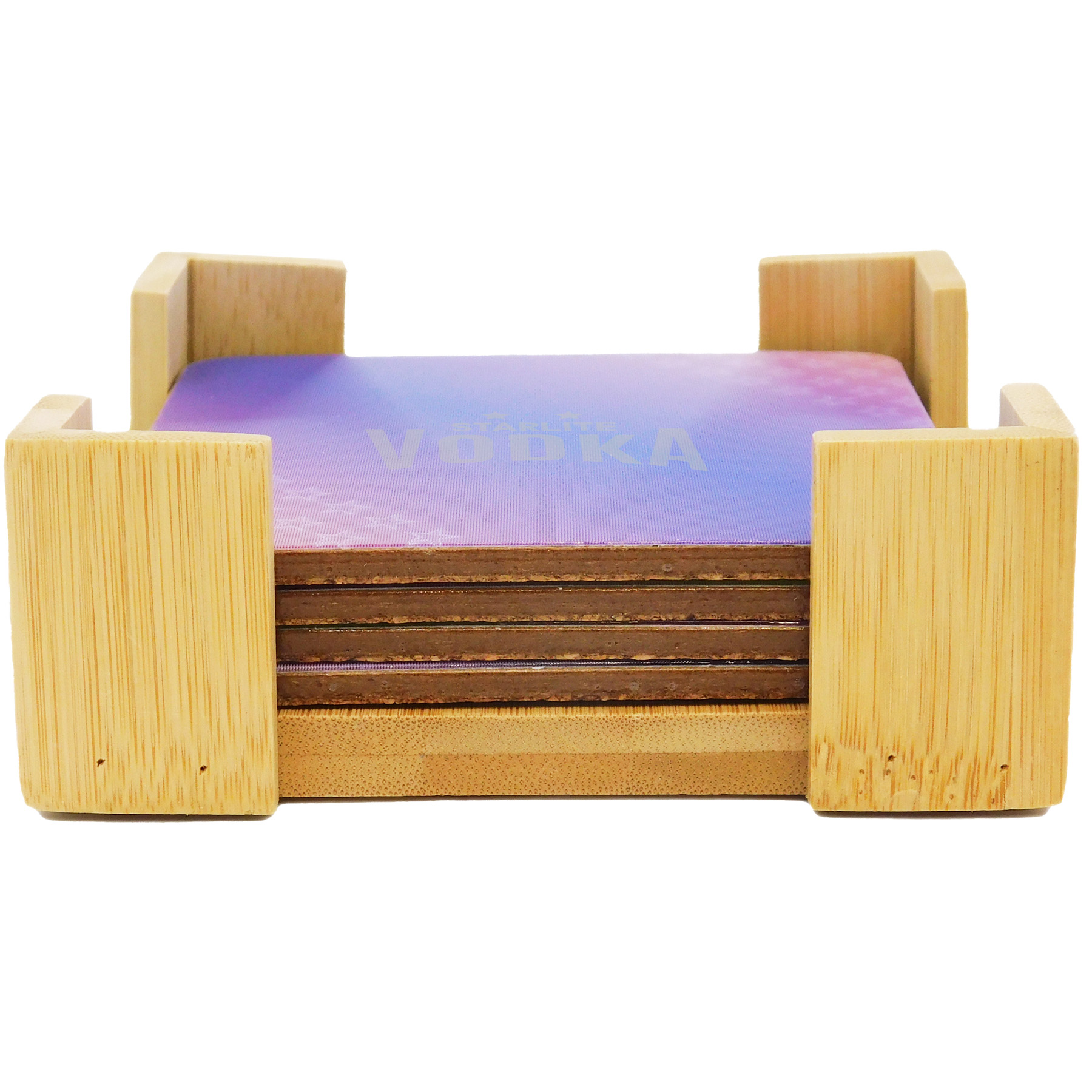 The Illusionist Lenticular Coaster: 4 Pc. Set in Bamboo Stand 2