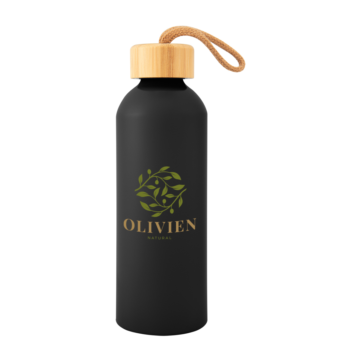 25 Oz. Blaire Recycled Aluminum Bottle With Bamboo Lid, custom water bottle with logo imprint 12