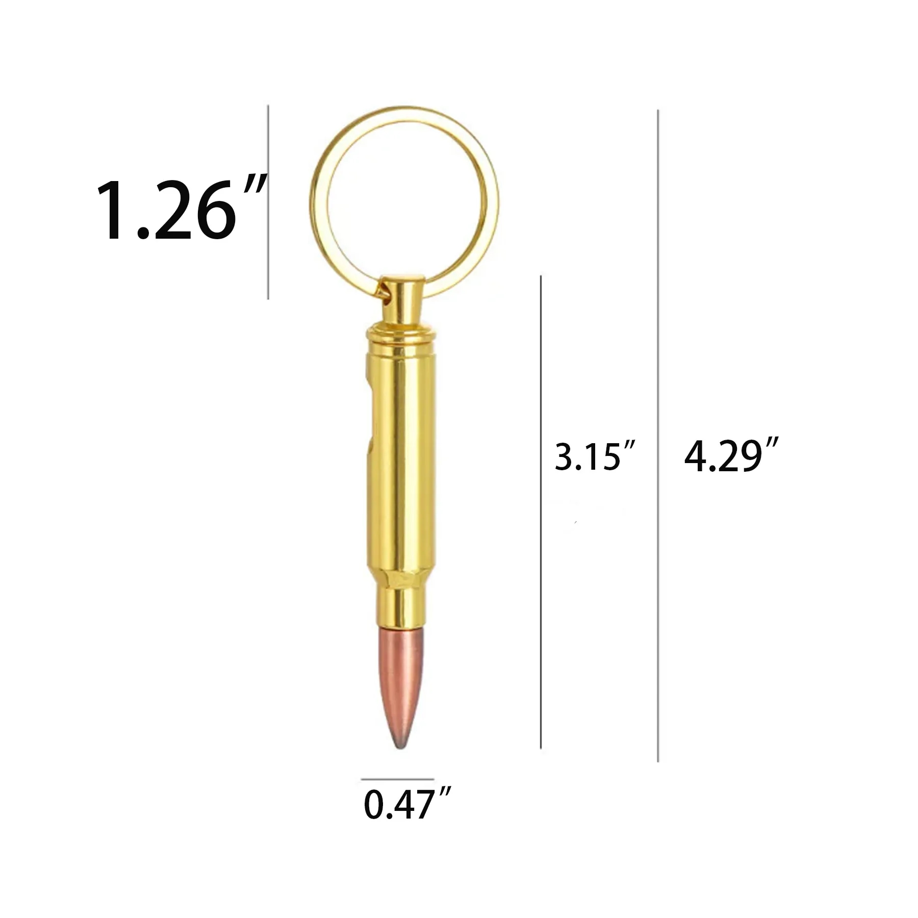 Bullet Shaped Opener With Keyring 3