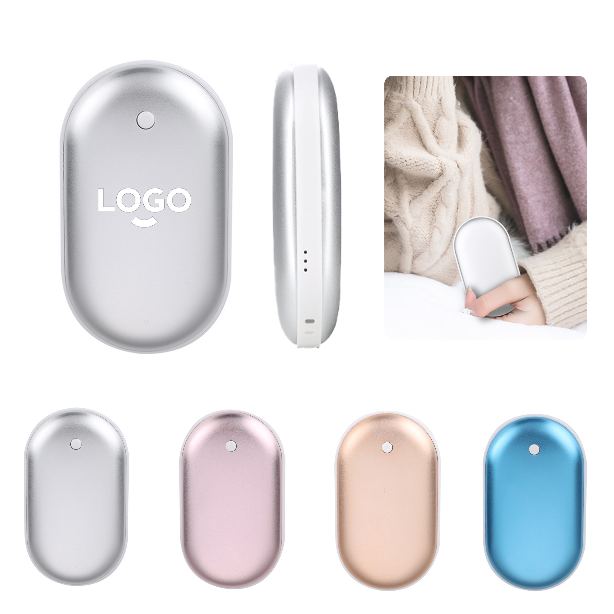 MOQ20 Custom Rechargeable Hand Warmer - 1200 mAh 2