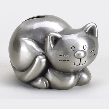 Pewter Kitty Bank 1