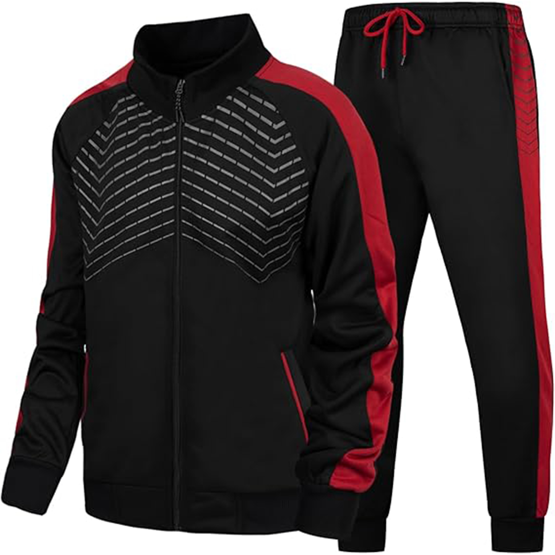 Casual Contrast Sports Jogging Tracksuits Set 4