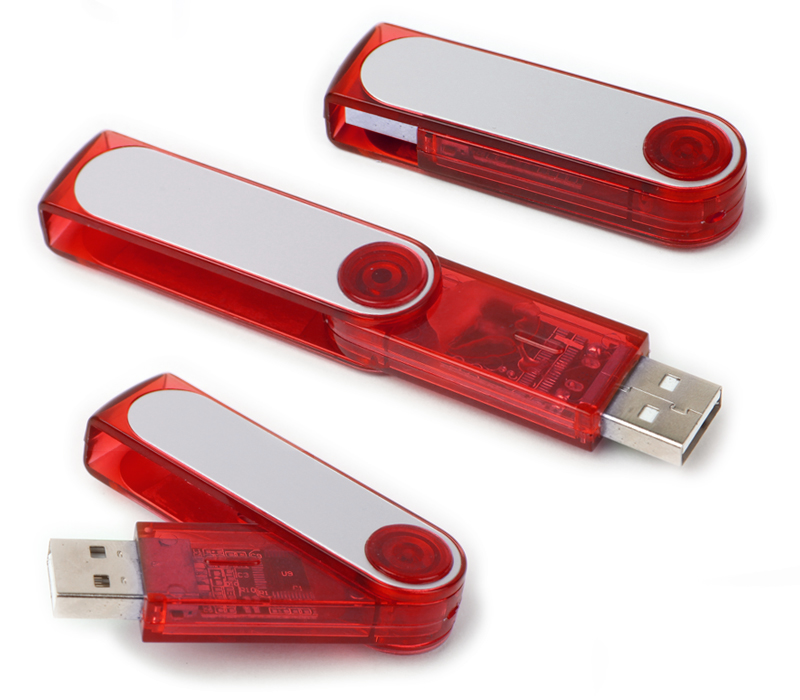 Translucent Swivel USB Flash Drive 8