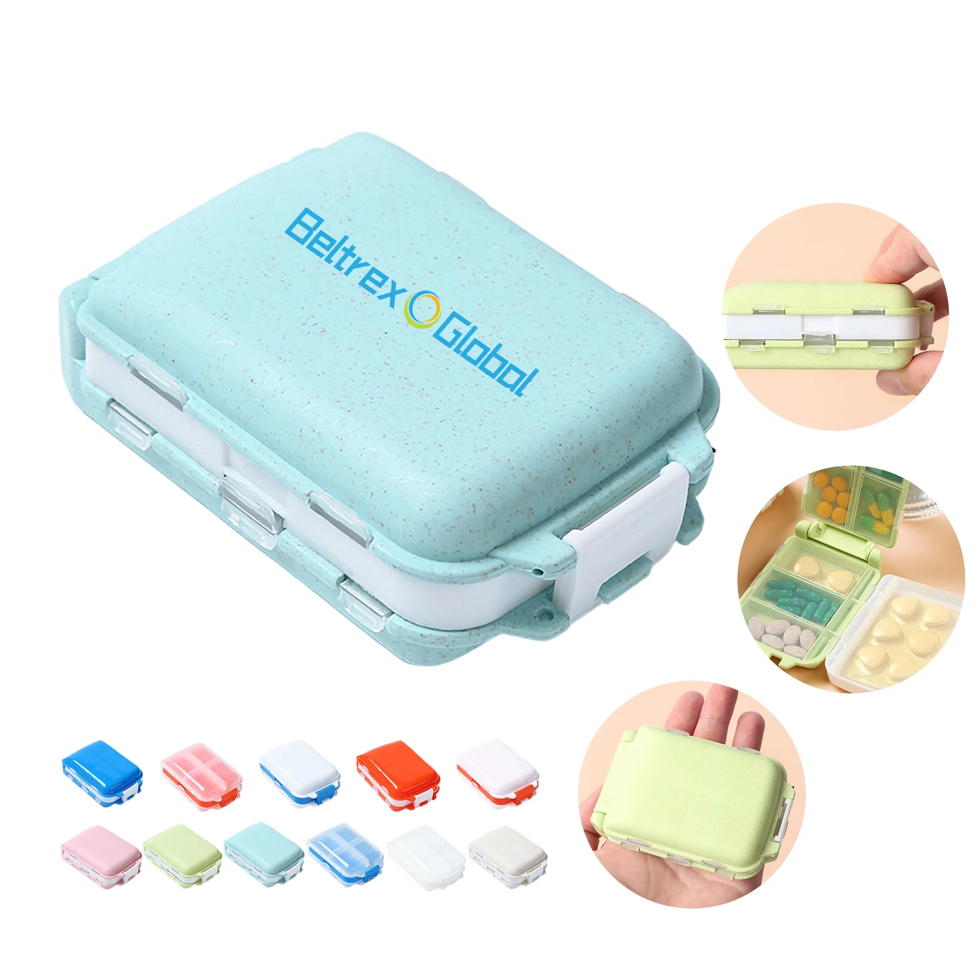Multi Layer Compact Pill Organizer Travel Friendly 10