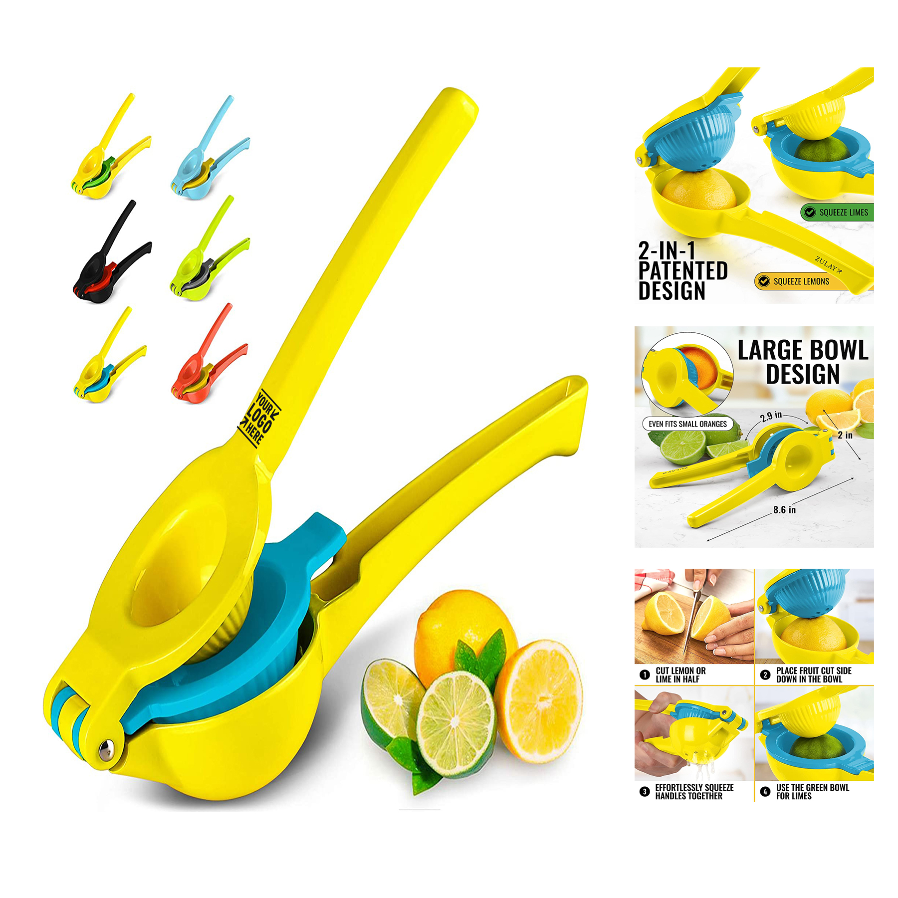 Metal 2-In-1 Lemon Lime Squeezer