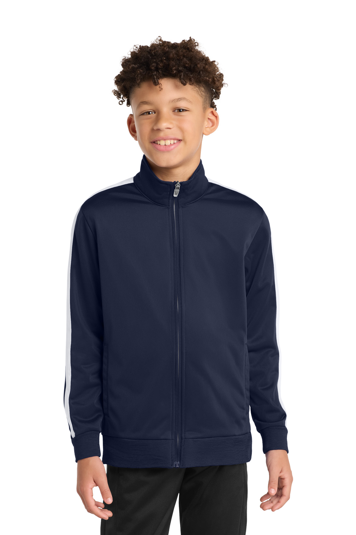 Sport-Tek Youth Tricot Sleeve Stripe Track Jacket. YST94 19