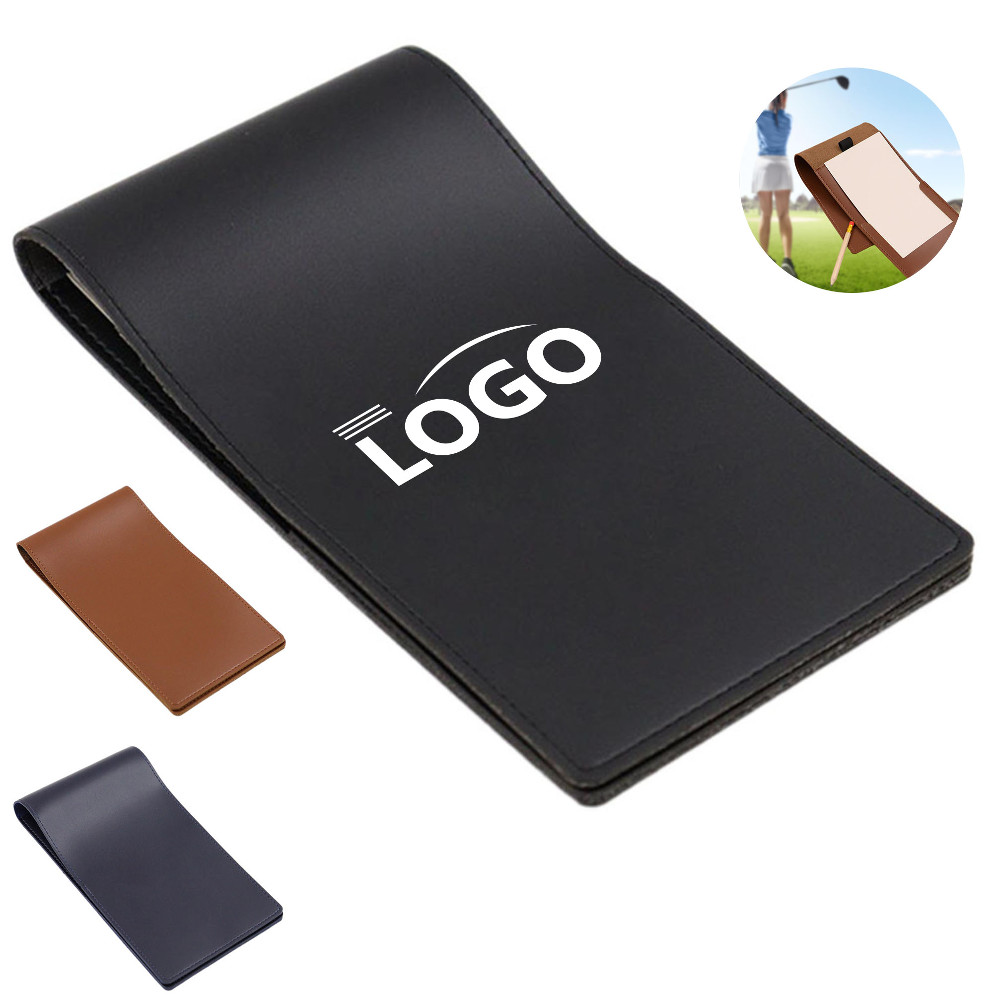 PU Leather Golf Scorekeeping Notebook 1