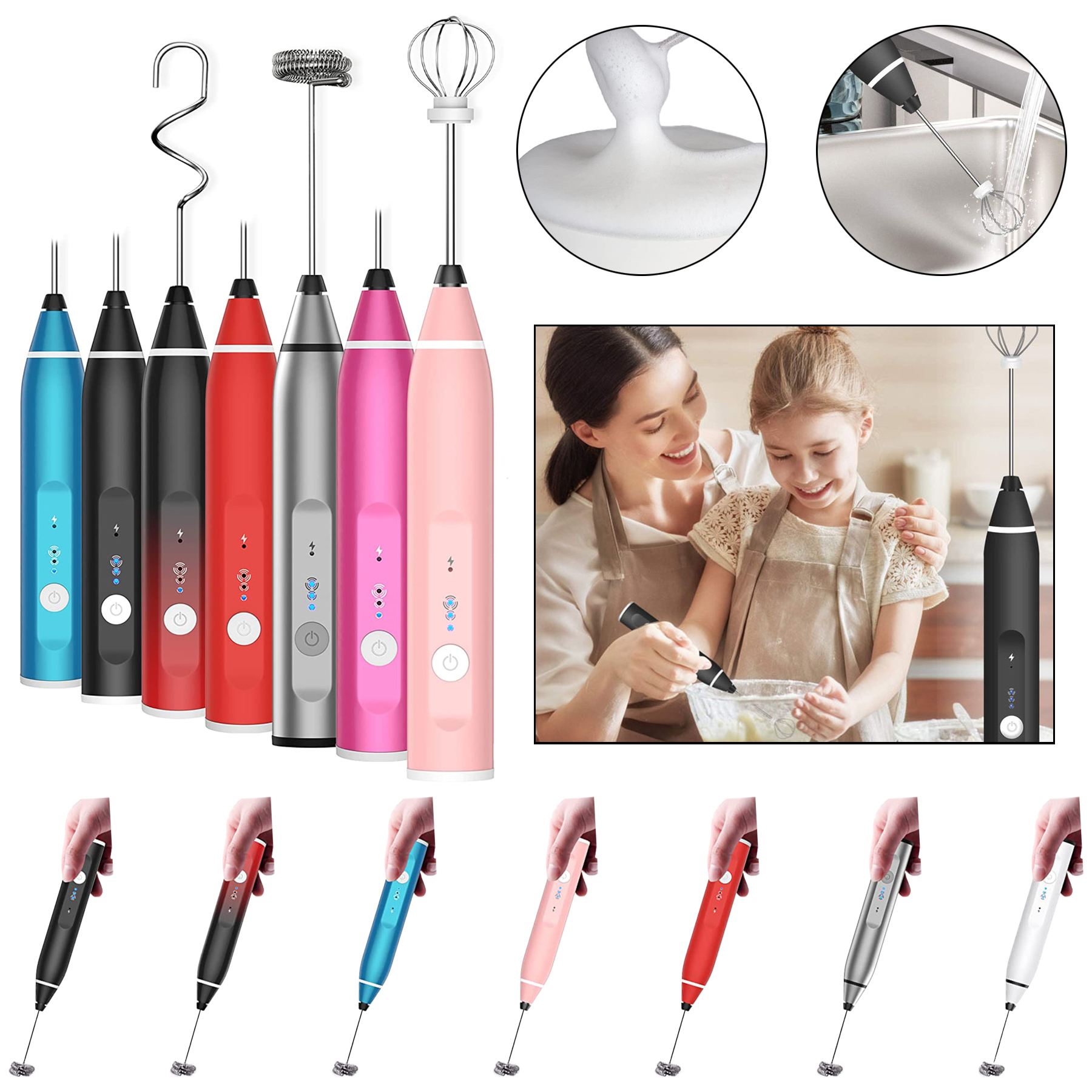 Multifunction Mini Electric Whisk 3