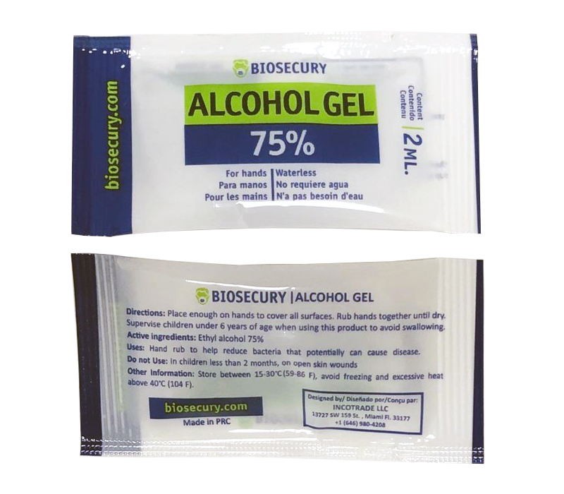 Packet Hand Sanitizer Gel, 0.07 oz. 1