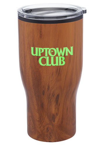 28 oz. Challenger Travel Mugs with Wood Finish 4