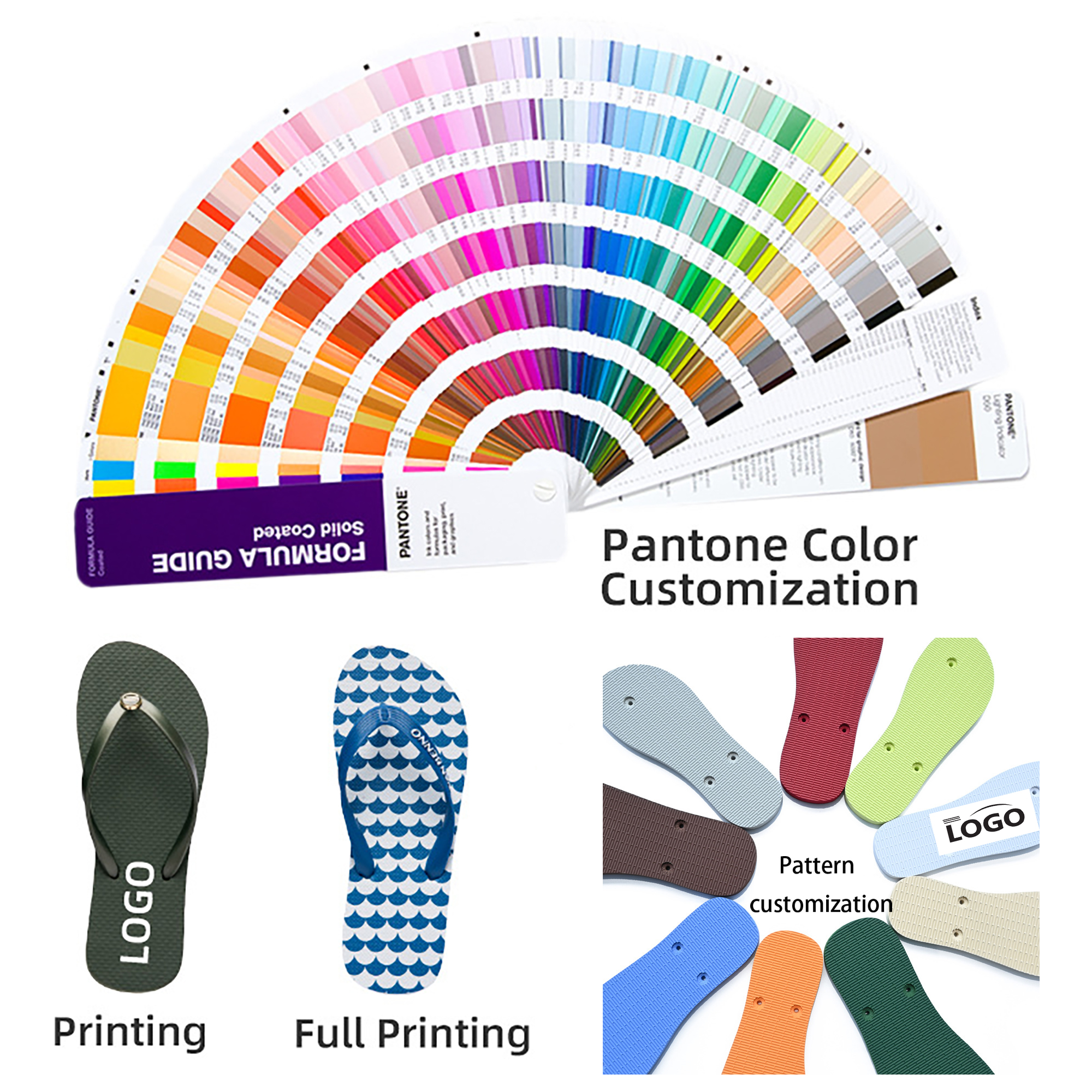 Custom Full Color Flip Flops Slipper Sandals MOQ 10pcs 2