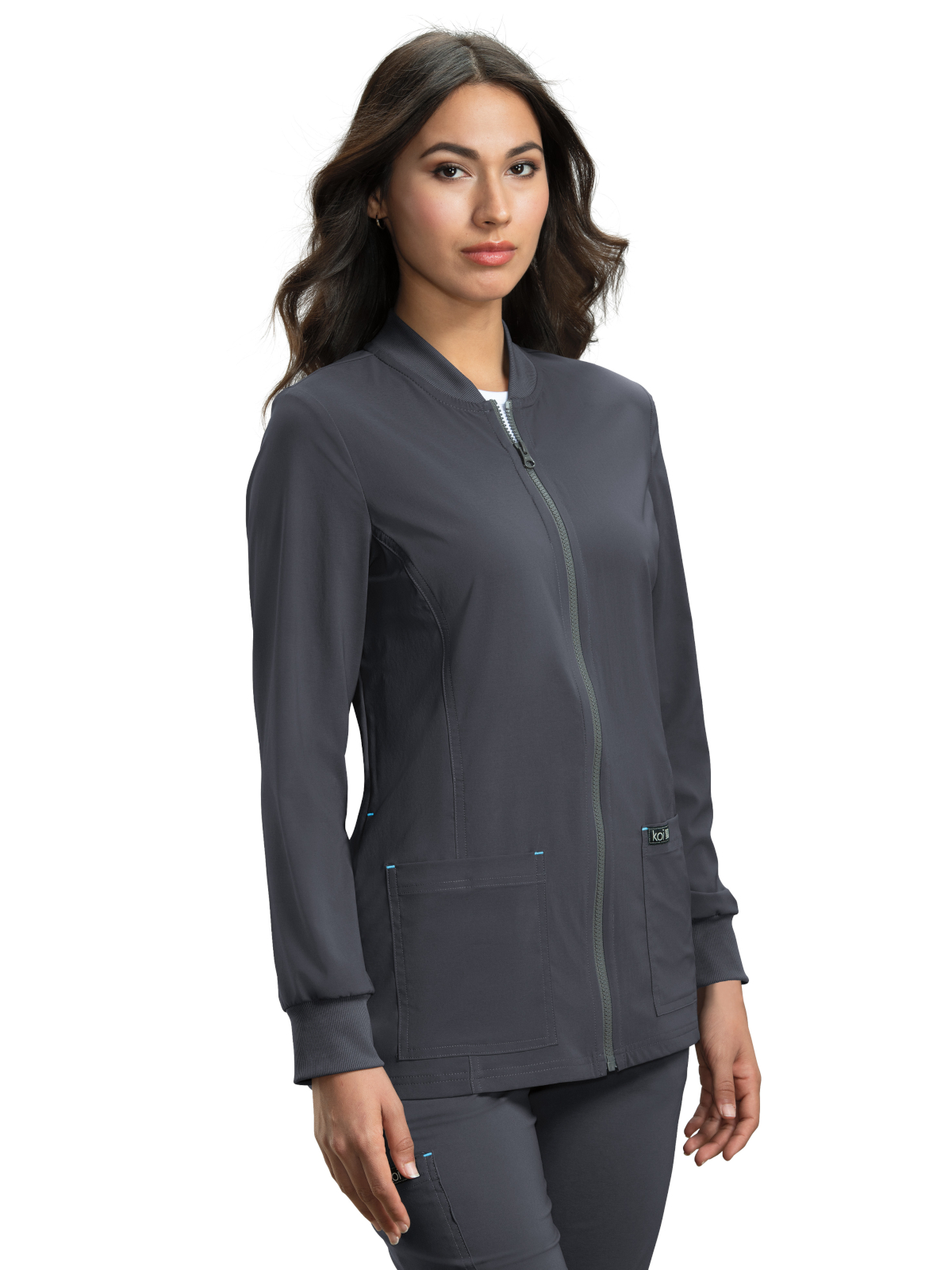 koi - Basics - Women's Four-Pocket Rib Collar Andrea Jacket