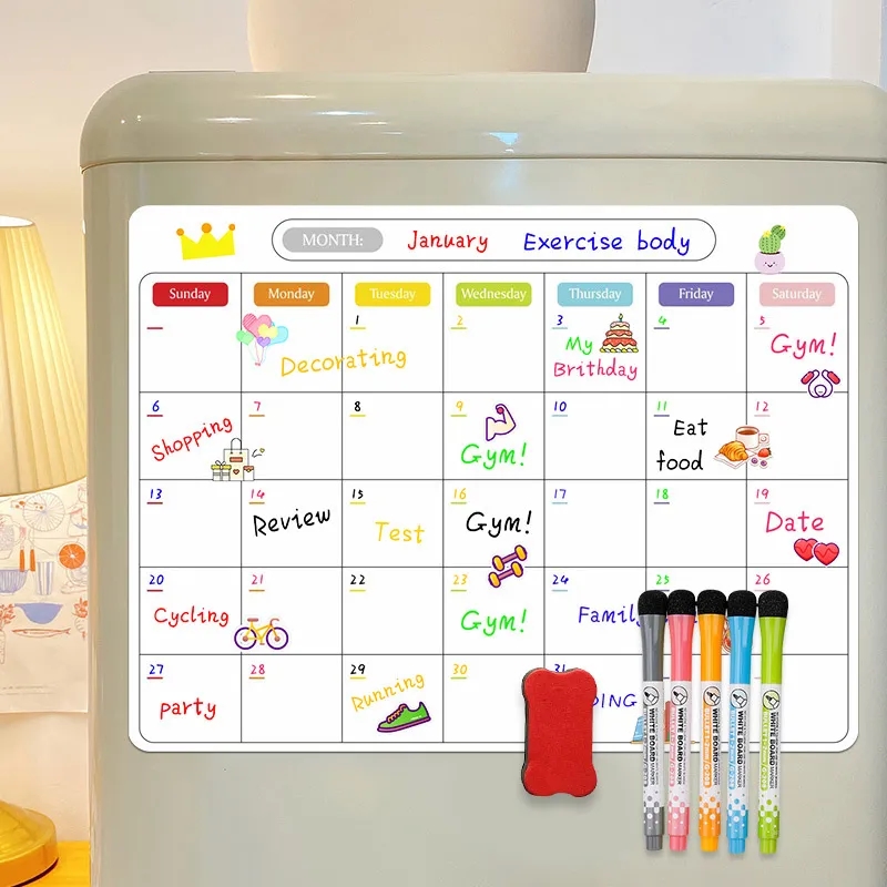 Monthly Magnetic Writing Board For Fridge 1