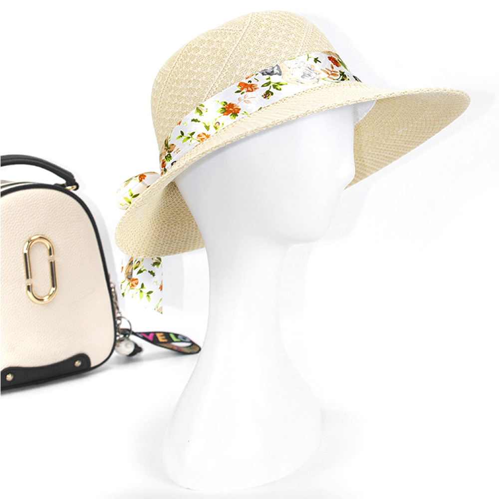 Sun hat straw hat with ribbon 6