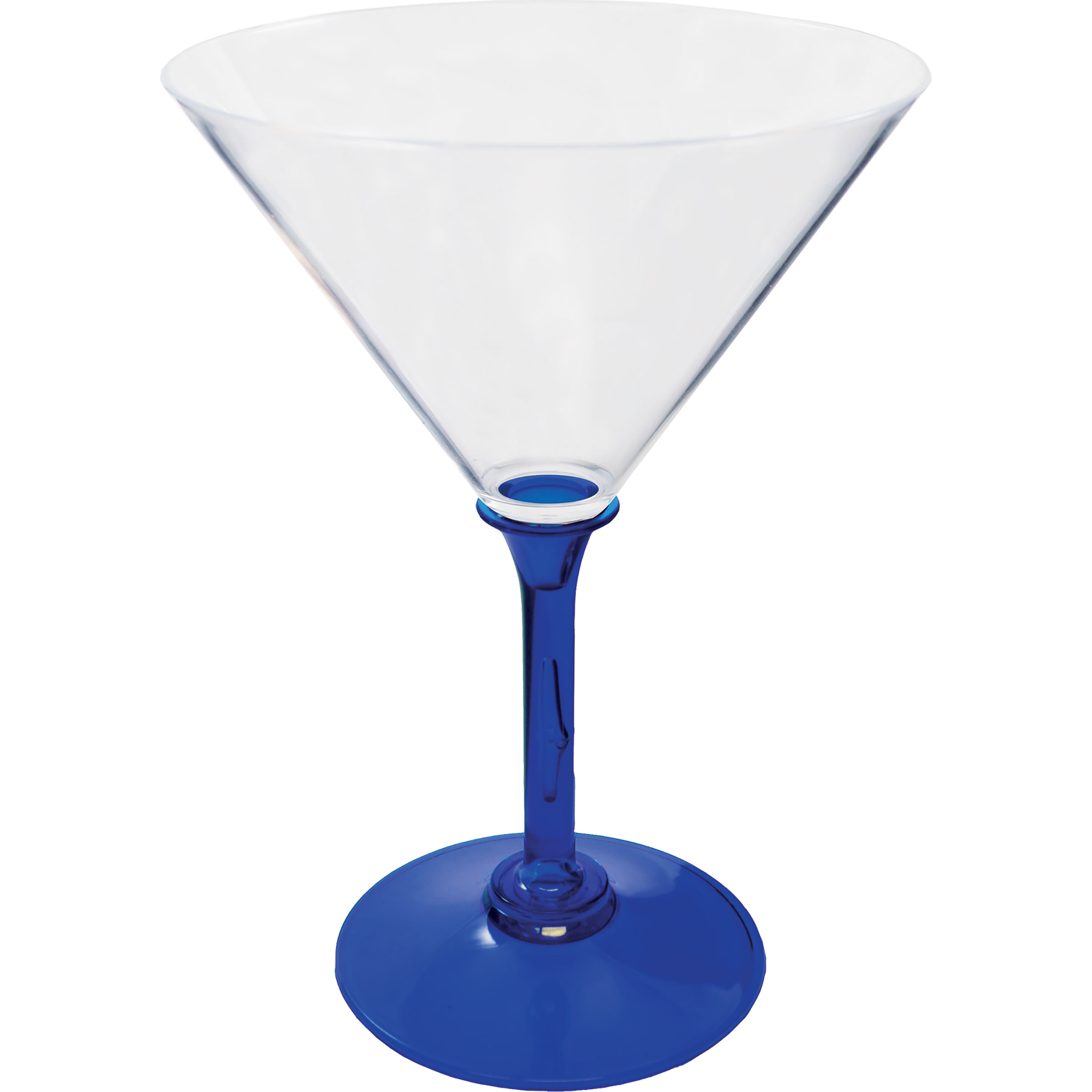 10oz Standard Stem Plastic Martini Glass with Your Choice of Stem Color 2