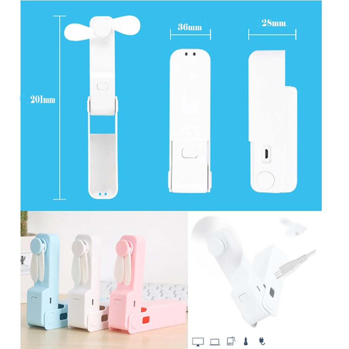 Personal Fan Desk Handheld 3