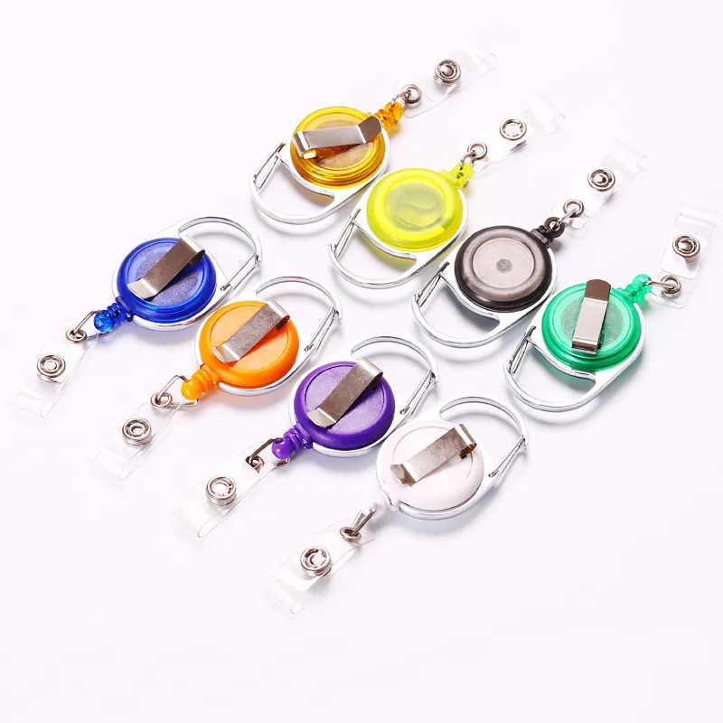 Retractable Carabiner Round Badge Reel 8