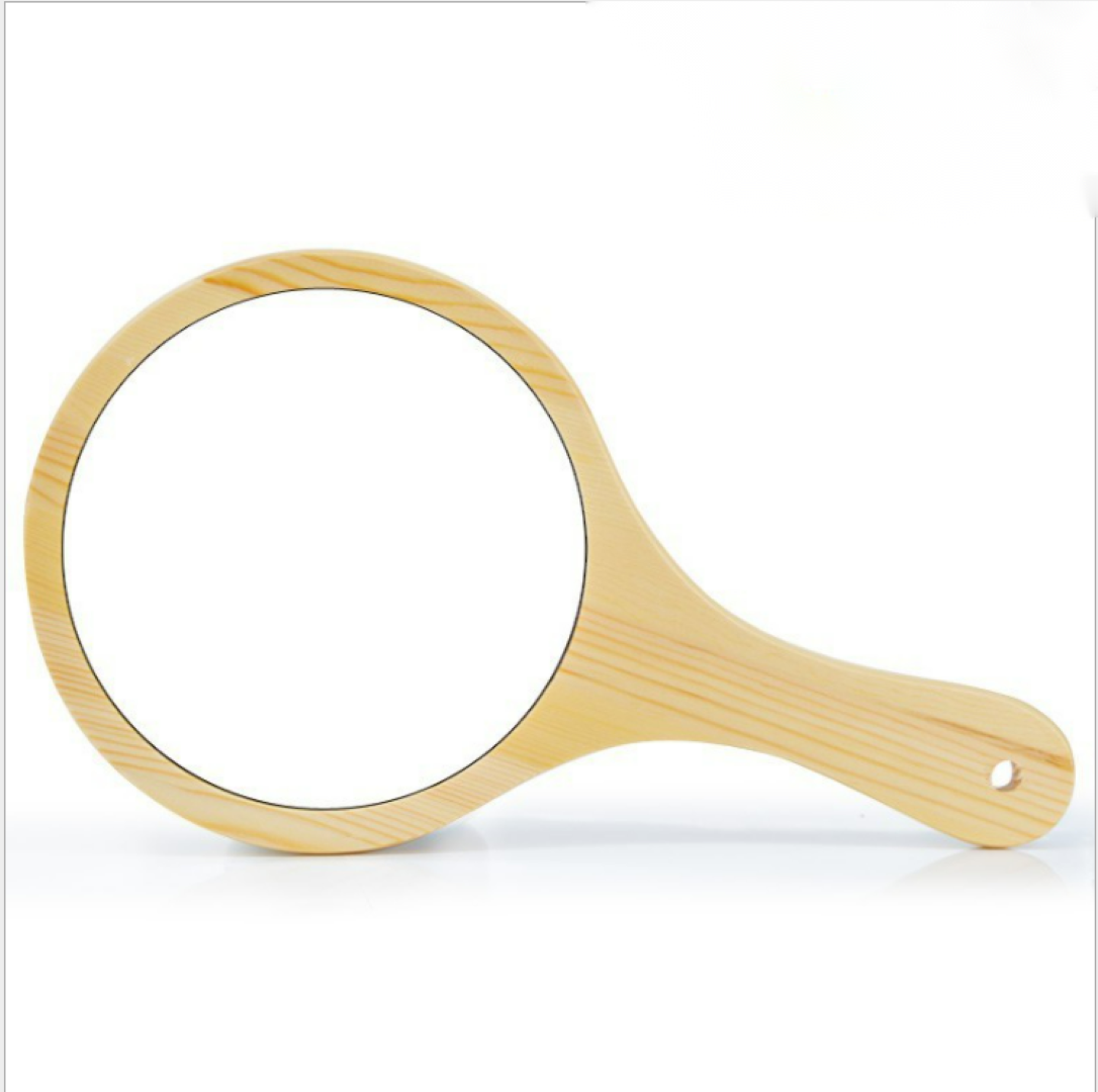 Cosmetic Round Wooden Mirror 5