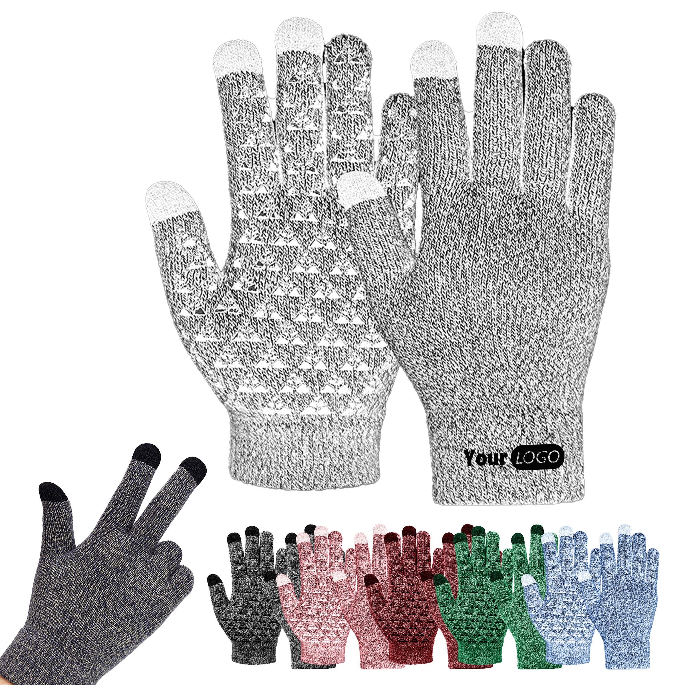 Acrylic Touchscreen-Compatible Winter Gloves With Logo Customization 2