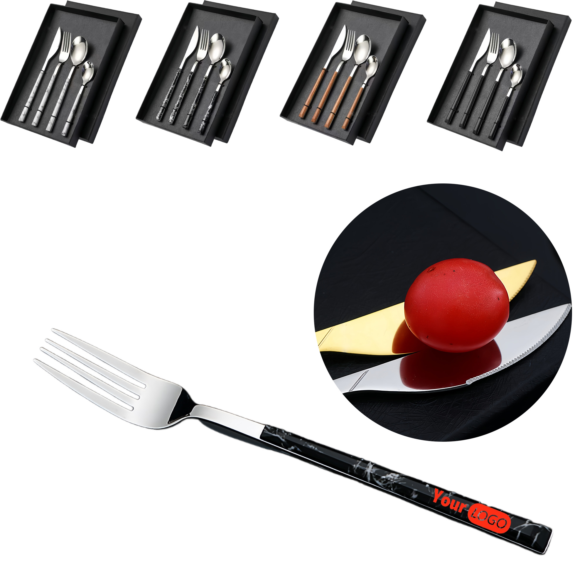 Four-piece Stainless Steel Cutlery Gift Box Set 13