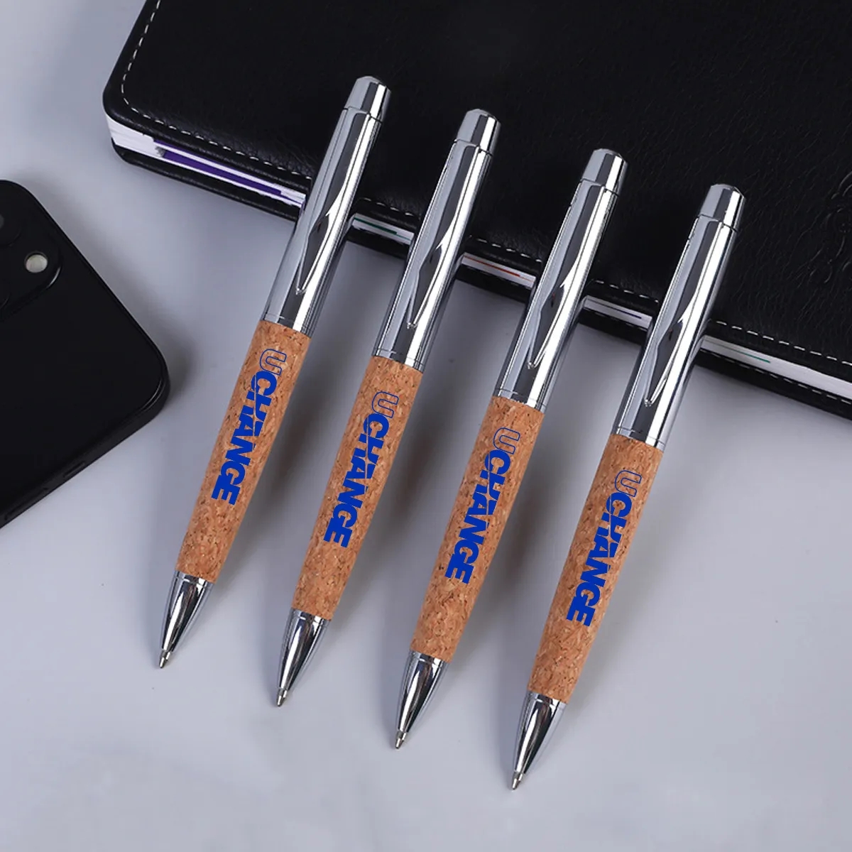 Cork Barrel Click Ballpoint Pen In Gift Box 2