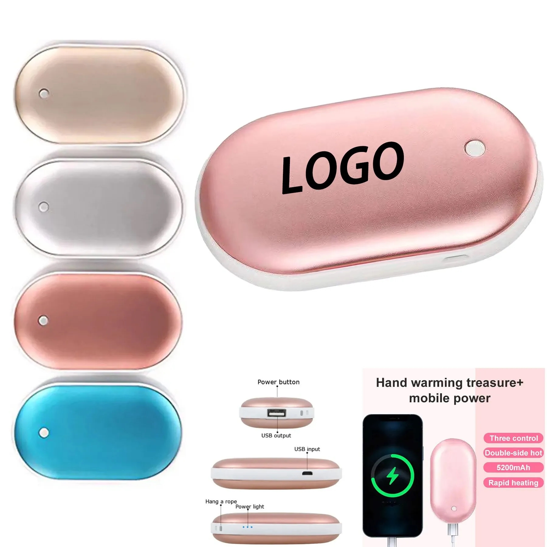2400 mAh Hand Warmer Charger 2 in 1 2