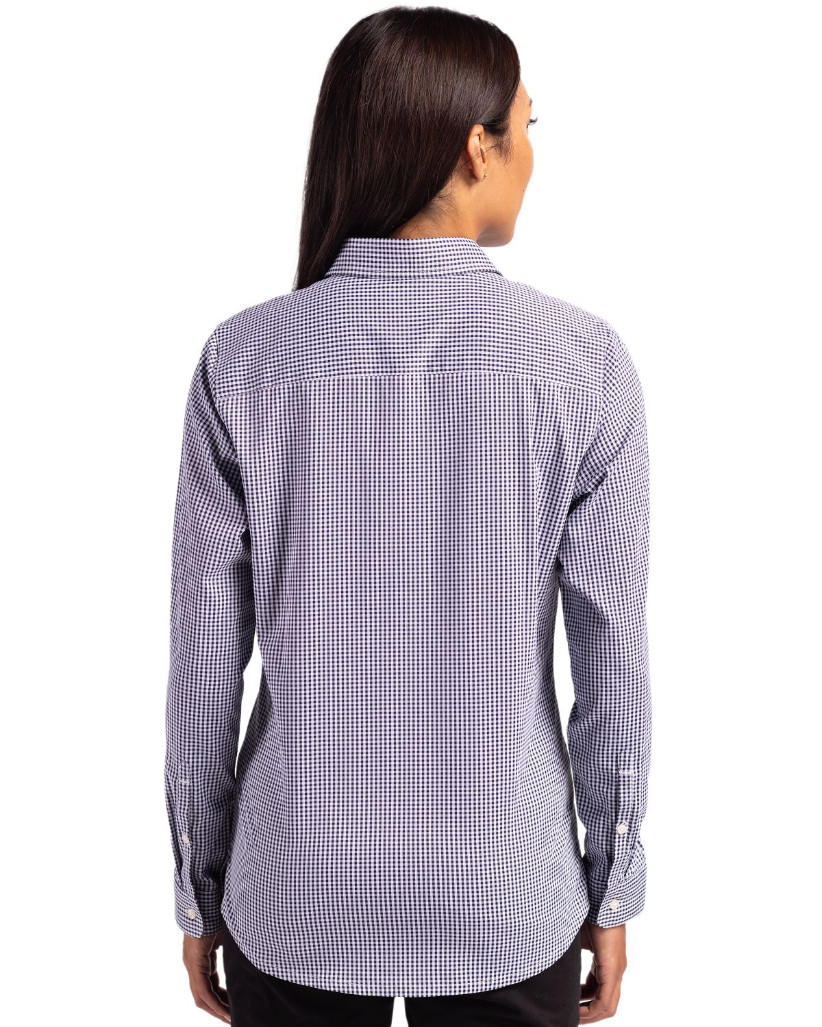 Skyline Eco Recycled Gingham Womens Long Sleeve Dress Shirt