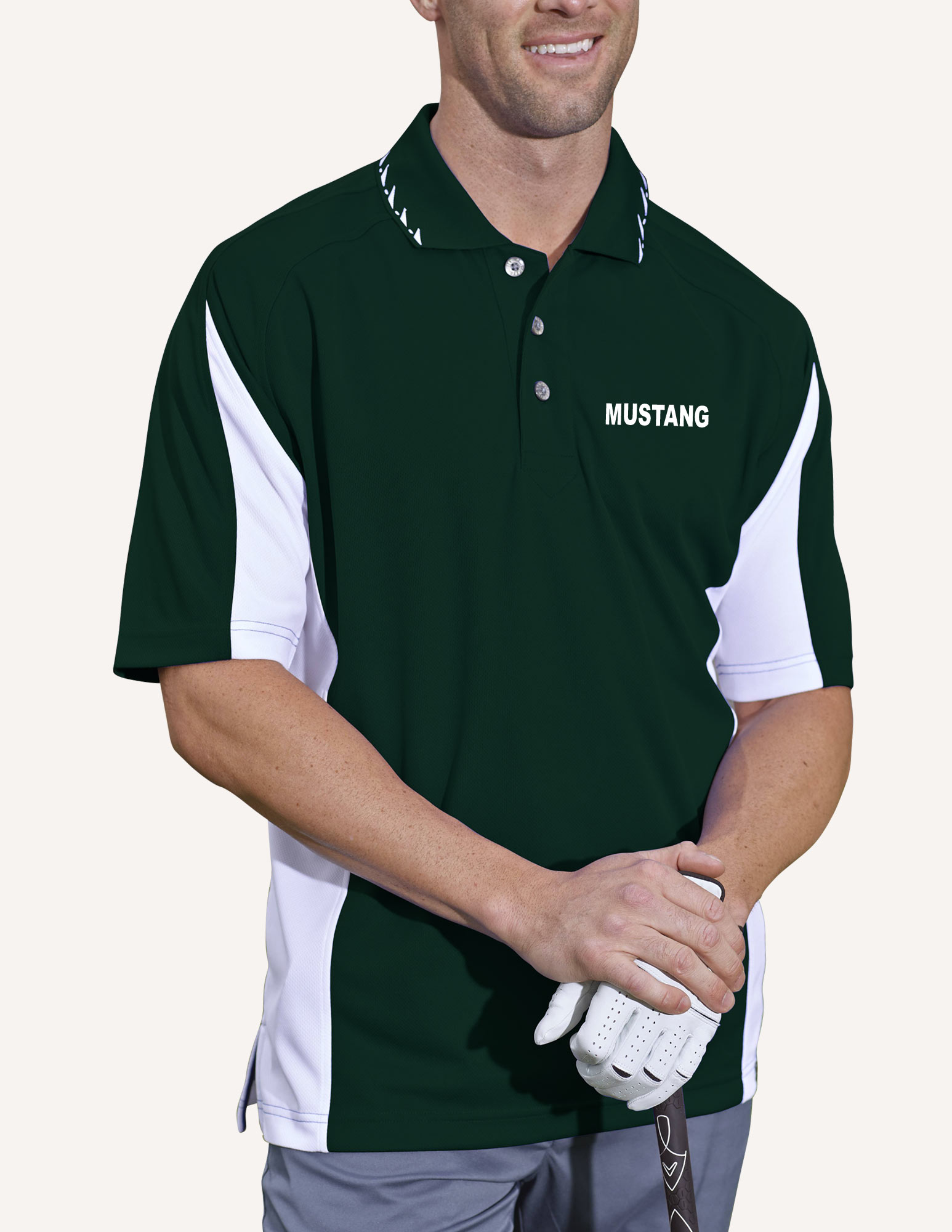 Men's Mustang Birds Eye Polo Shirt 8