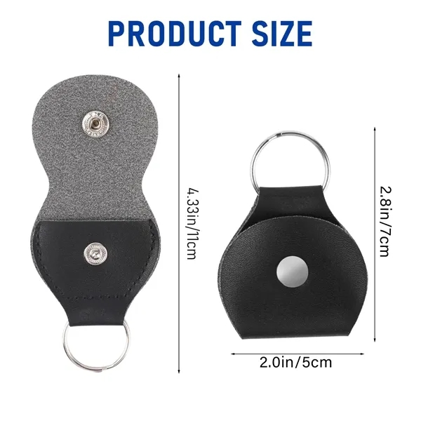 Leather Guitar Pick Holder Case Keychain 4