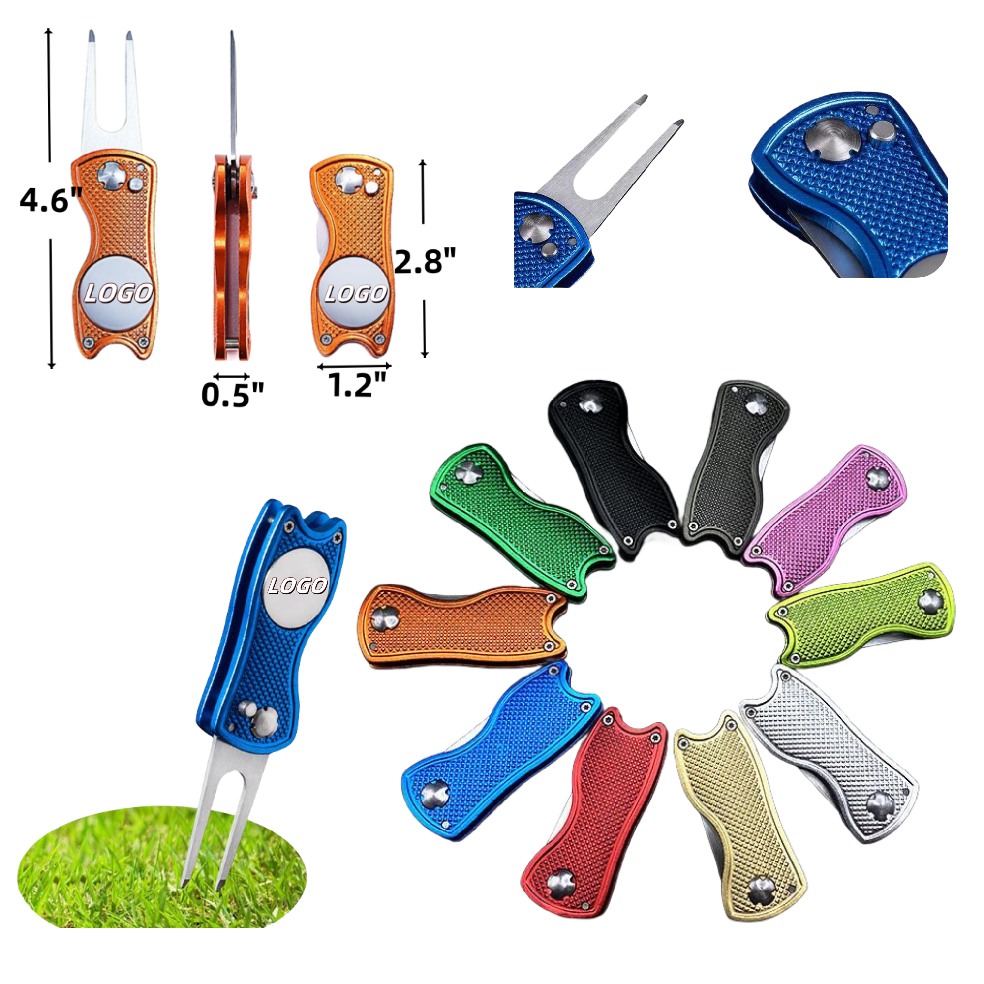 Folding Style Golf Green Fork Spring 1