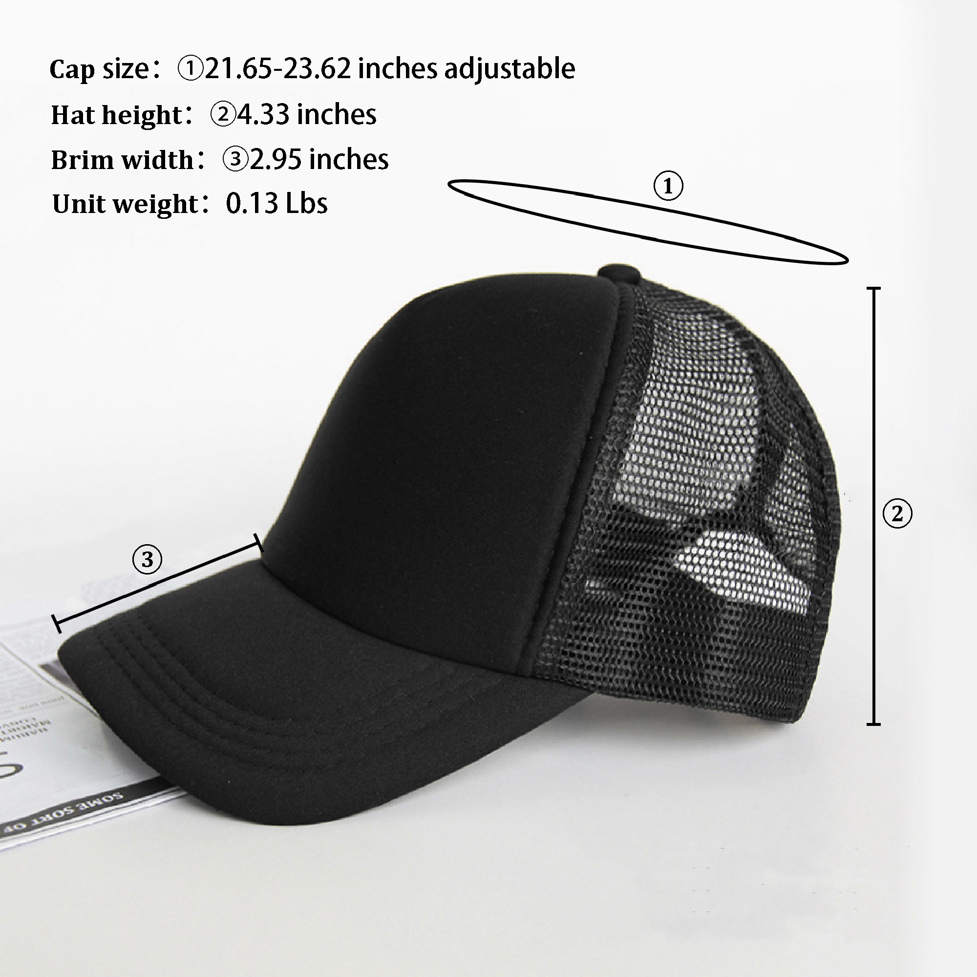 Customizable Breathable Mesh Back Trucker Hat 16
