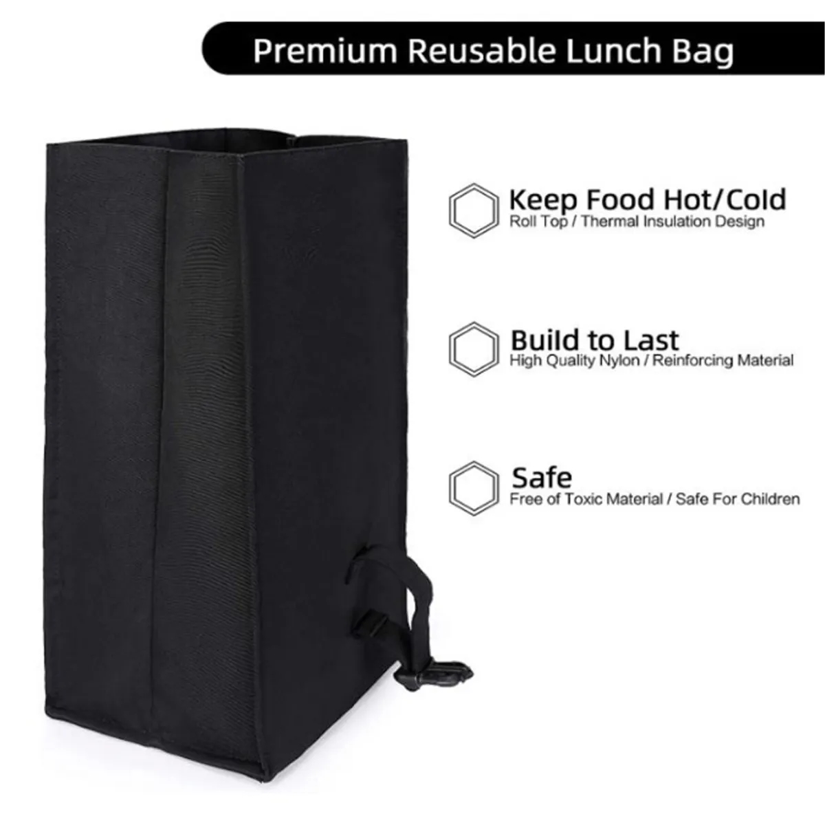 Portable Insulated Folding Lunch Bag Lightweight  Box 5