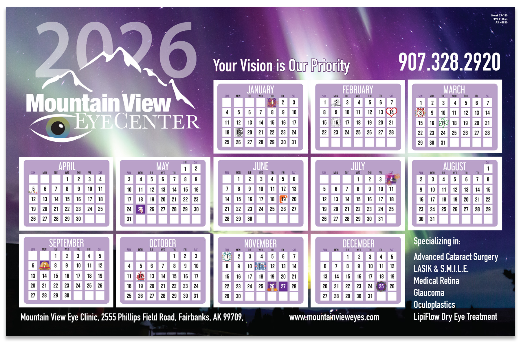 Counter Mat Calendar 2