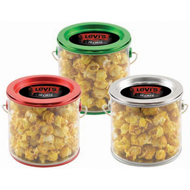 Tin Pail with Caramel Popcorn 1