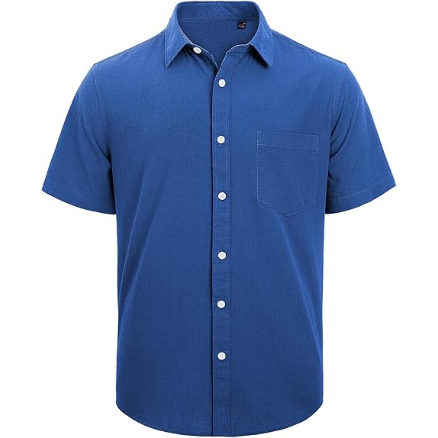 Men's Cotton Linen Short Sleeve Shirt 37