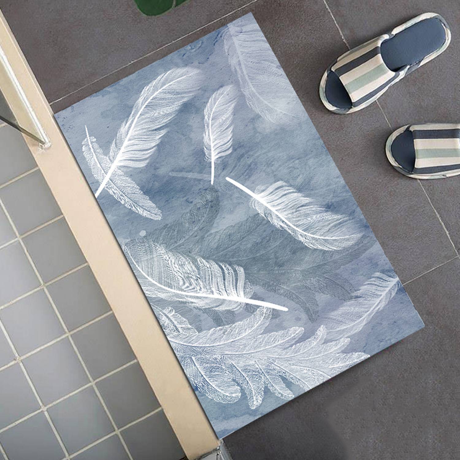 Bathroom Non Slip Crystal Velvet Mat 4